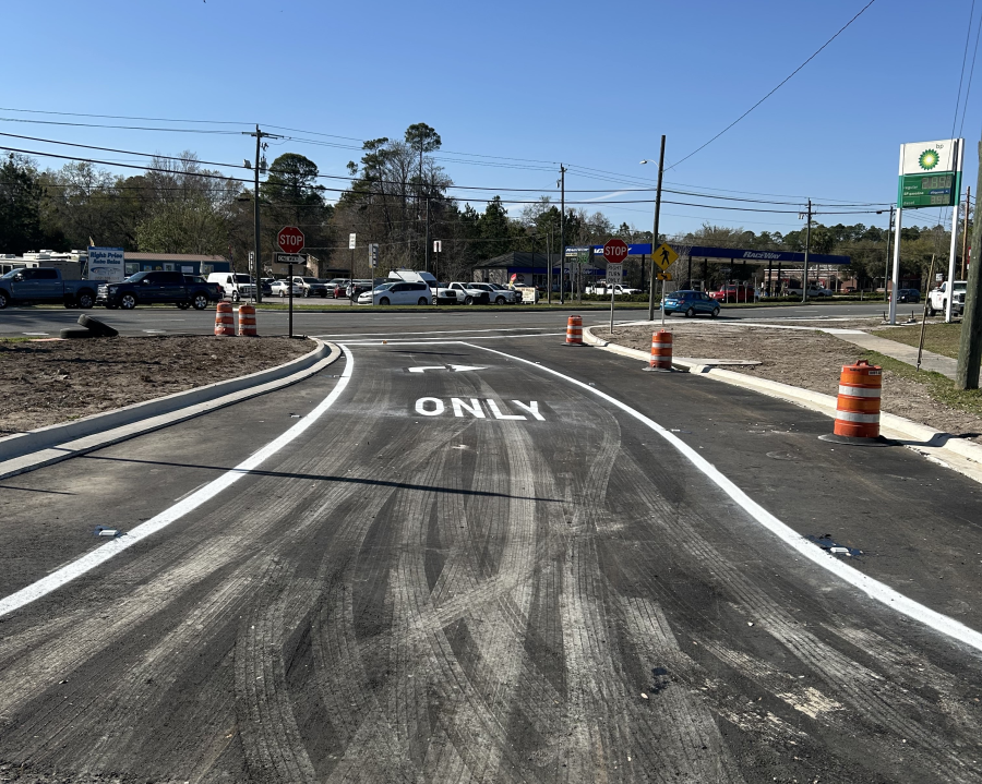 Turn lane construction photo-March 2025